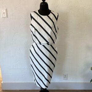 Black and White Striped Dress